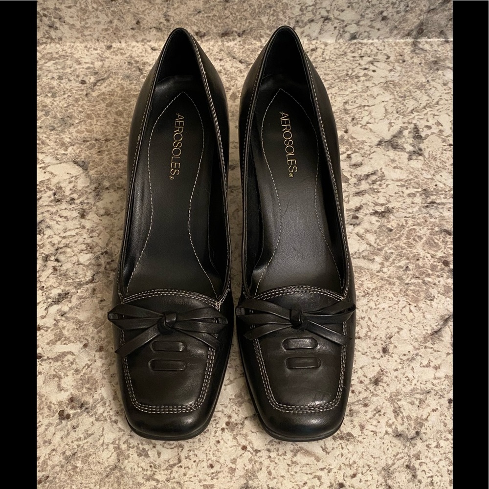Aerosoles Black Heel Dress Shoes